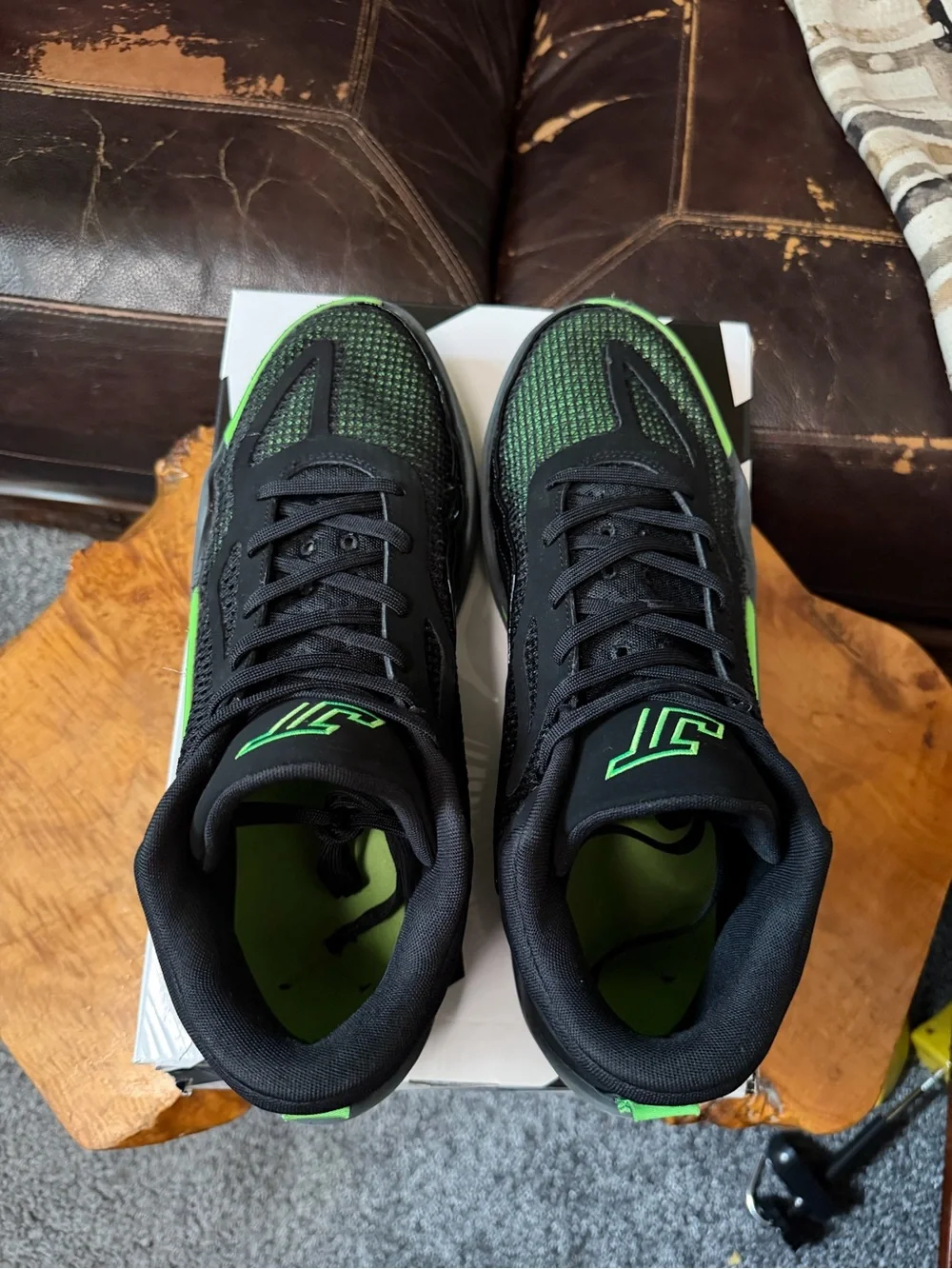 Jordan Tatum 1 Green Strike Black Neon Men Size 13 Women 14.5 DZ3324-003 w Box